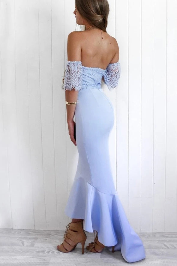 Mermaid/Trumpet Off-Shoulder Prom Dress ,Bridesmaid Dress TB1339