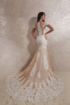 Off The Shoulder Mermaid Wedding Dresses Lace Appliques ZW871