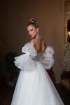 Two Layers Tulle Puffy Long Removeable Wedding Sleeves DG237