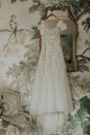 Off The Shoulder Lace A Line Wedding Dresses ZW668