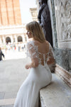 A Line Lace Wedding Dresses Flare Sleeve Bohemian Bridal Gowns ZW937