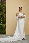 Bridal Outfit Open Front See-Through Wedding Long Cape Chic DJ150