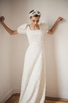 Short Sleeve A Line Lace Wedding Dresses Robe De Soriee ZW831