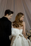Taffeta A Line Wedding Dresses Side Split Special Cut Noivas ZW752