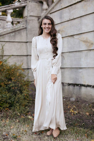 Simple Wedding Dress Long Sleeves V Neck Robe De Mariée