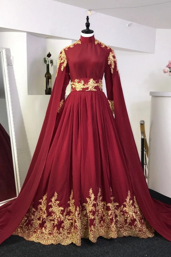 Arabic Wedding Dress Muslim Bridal Gown Customize DQG027