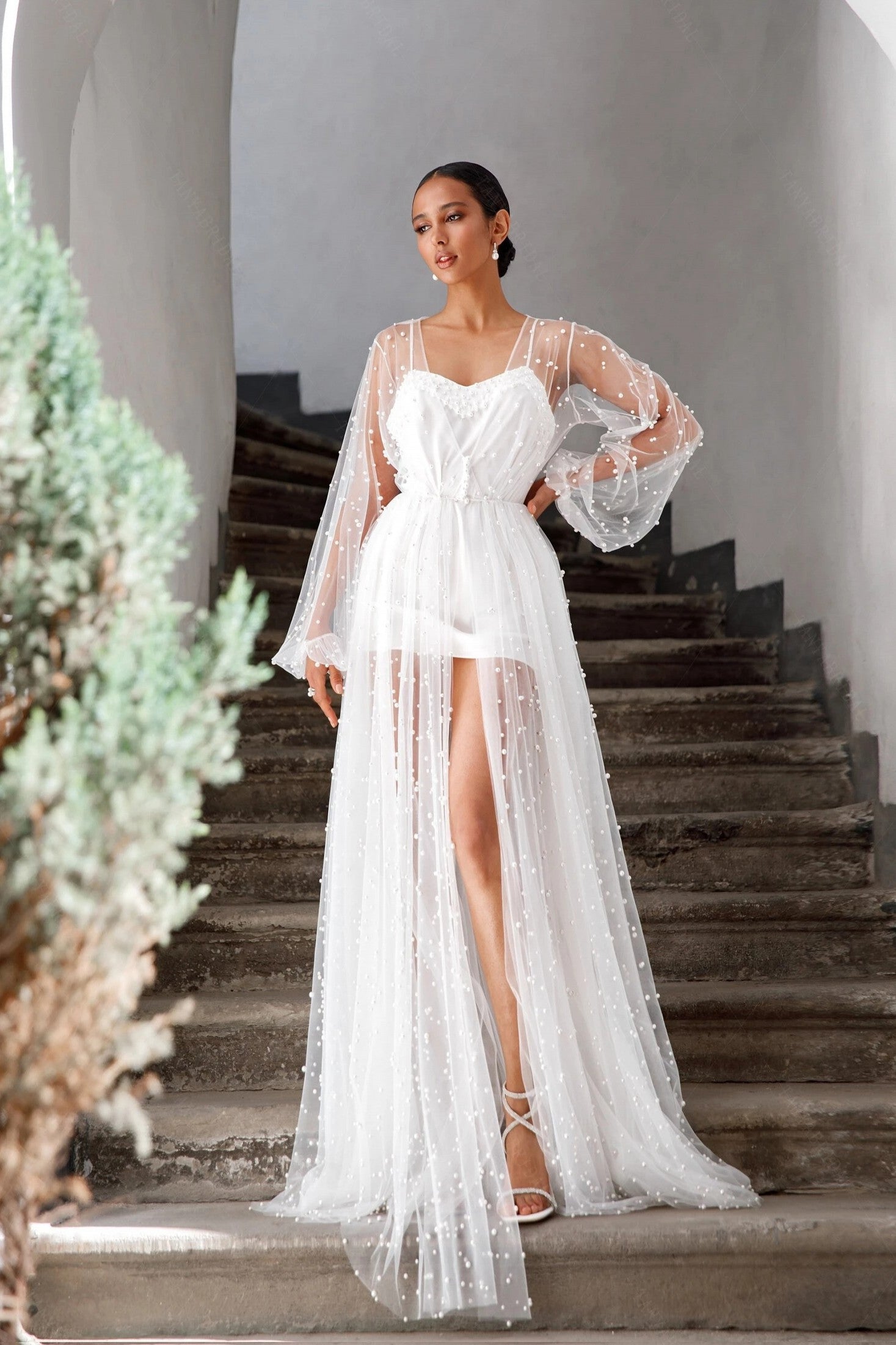 Jacket Over Dress Wedding Guest Coat Dress Long Sleeve Pearls Wedding Outfit Jacket Sheer Robe Bridal Jacket Over Dress Wedding Guest Coat Dress Long Sleeve Pearls Wedding Outfit Jacket Sheer Robe Bridal