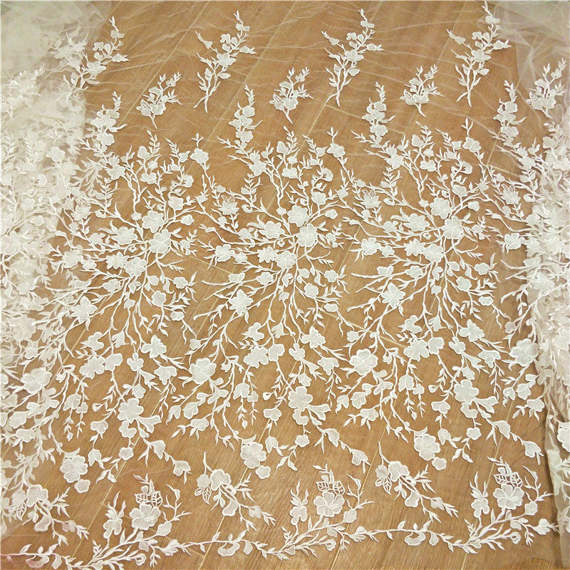 Luxury Lace Flower Fabric Wedding Dress DIY Production Materials TANYA BRIDAL Luxury Lace Flower Fabric Wedding Dress DIY Production Materials TANYA BRIDAL
