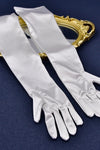 Simple Long Wedding Gloves Silk Satin