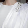 White Robe De Mariage Arabic Muslim Wedding Dress Long Sleeve Crystal Hijab Bride Dress with Feather Vestidos de novia