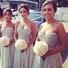 Shining Crystal Beaded Lace Bridesmaid Dresses Peach/Ivory/Pink/Red/Silver/Purple