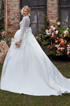 Long Sleeve Lace Muslim Wedding Dresses Chic ZW731