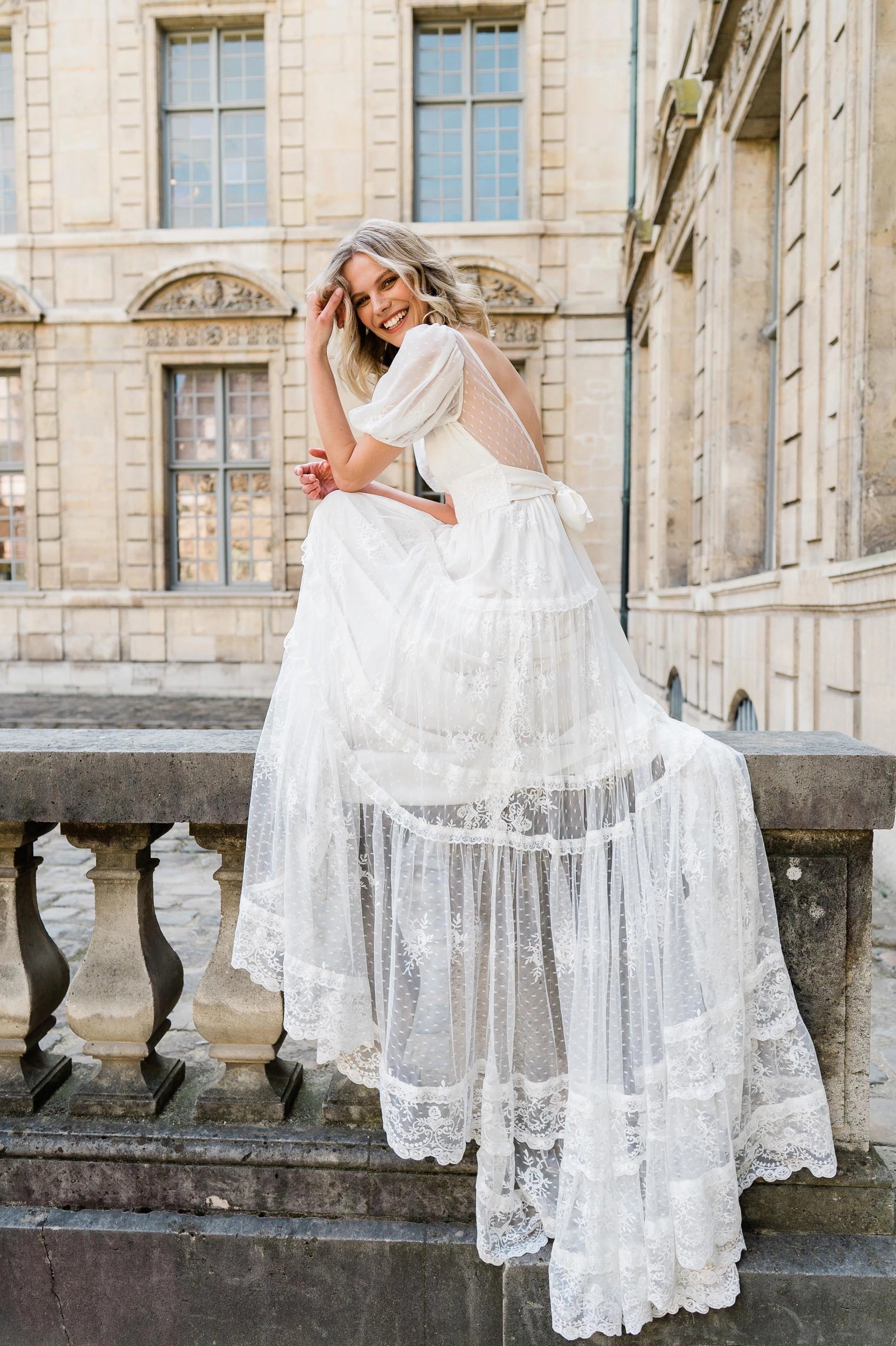 A Line Boho Wedding Dresses Short Lantern Sleeve Lace GYPSY Bridal Gow TANYA BRIDAL A Line Boho Wedding Dresses Short Lantern Sleeve Lace GYPSY Bridal Gow TANYA BRIDAL