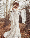 Vintage Crochet Lace Mermaid Wedding Dress