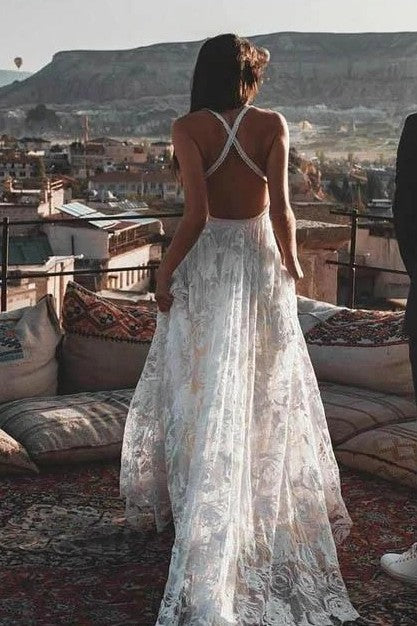lace cross back dress Camille Lace Cross Back Midi Dress