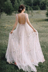 Floral Lace Embroidery Wedding Dresses Chic Abiti da Sposa ZW205