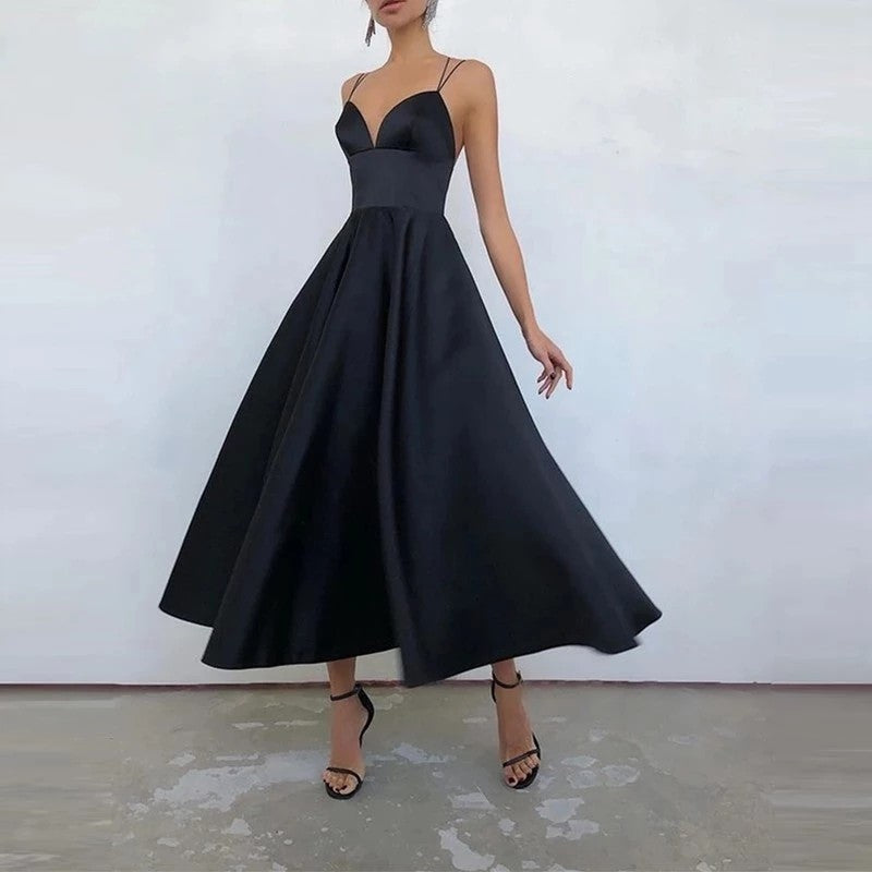 A-Line Tea Length Robe De Homecoming Dress – TANYA BRIDAL