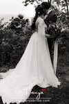 A Line Bohemian Chiffon Long Wedding Dresses TBW52