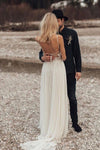 Bohemian Wedding Dresses A Line Backless TB1451