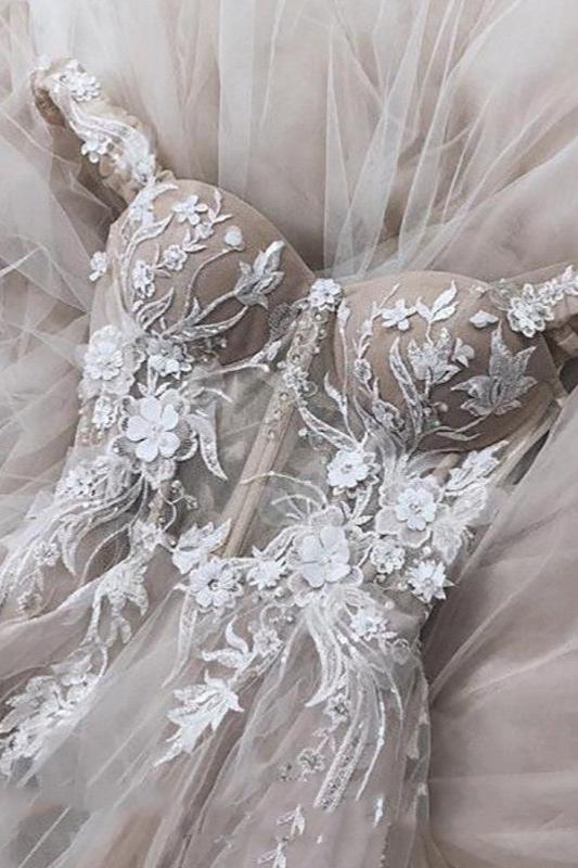 Off The Shoulder Boho Bride Dresses Sexy Backless