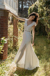 Wedding Dresses Side Split Simple Boho Zipper Back ZW686