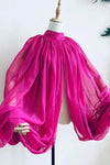 Silk Chiffon Luxury Puff Sleeve Detachable Wedding Sleeves  DG018