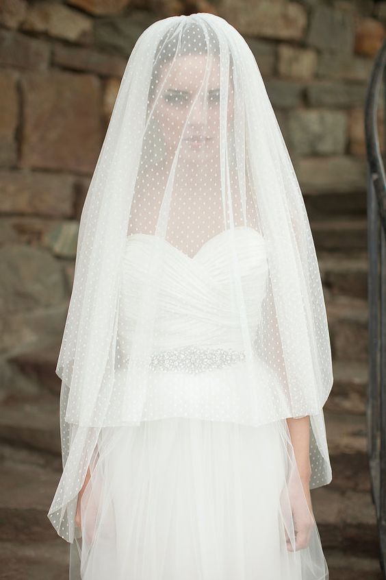 A Glorious Wedding Veil Covering The Face