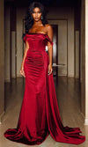 Hot Selling Mermaid Off the Shoulder Green Evening Dress 215251650