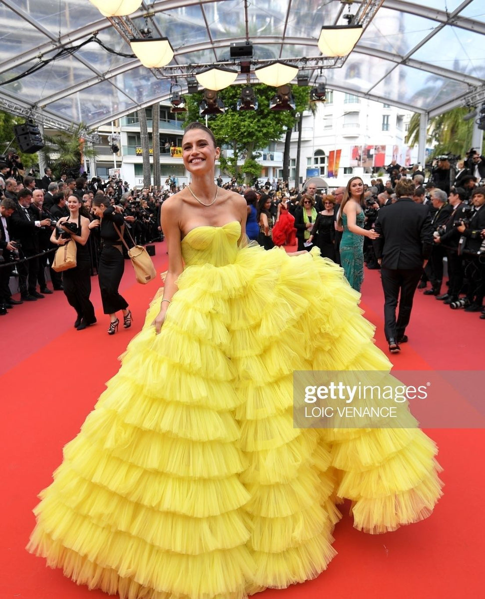 Strapless Ball Gown Yellow Prom Dresses – TANYA BRIDAL