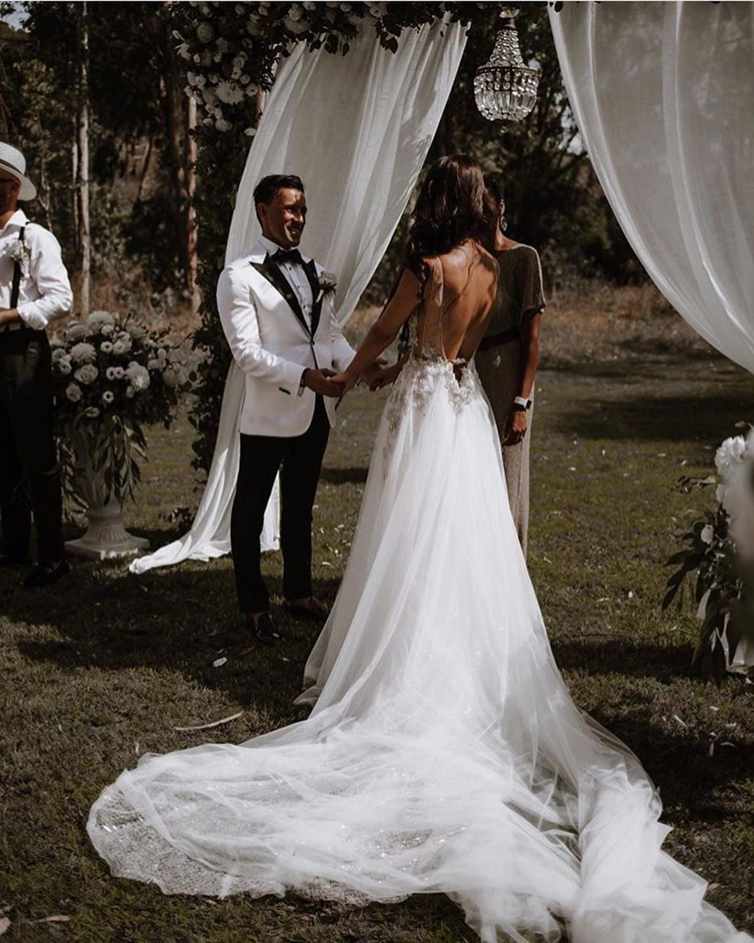 Sexy Deep V Lace Appliques Wedding Dresses Backless TANYA BRIDAL Sexy Deep V Lace Appliques Wedding Dresses Backless TANYA BRIDAL