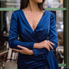 Royal Blue Women Formal Dress Long Sleeves Evening Gowns