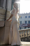 Mermaid Soft Satin Wedding Dresses Puff Tulle  ZW926