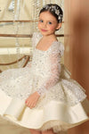 Square Neck Puffy Dresses For Girls Kids Birthday Party Gown