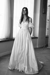 Off The Shoulder Taffeta Wedding Dresse Country Boho Bridal Gowns ZW706