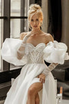 Detachable Wedding Sleeves Puff Long Sleeve