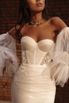 Sparkly Tulle Puff Sleeves Removable Charming Wedding Sleeve DG078