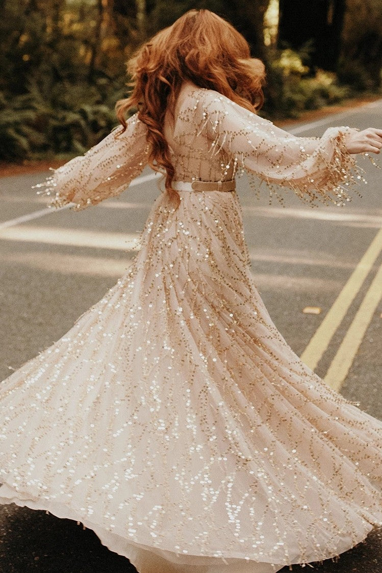 navy blue dress for baby girl Gold Tassel A Line Wedding Dresses Long Sleeve V-Neck ZW751 navy blue dress for baby girl Gold Tassel A Line Wedding Dresses Long Sleeve V-Neck ZW751