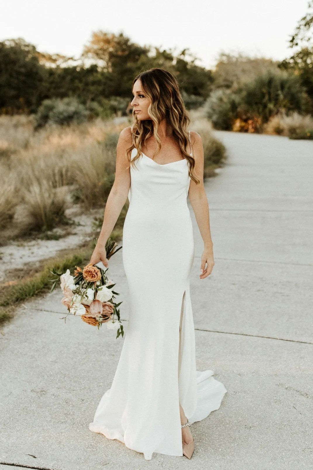 Simple Mermaid Wedding Dresses Backless Boho Bridal Gowns ZW665 TANYA BRIDAL Simple Mermaid Wedding Dresses Backless Boho Bridal Gowns ZW665 TANYA BRIDAL