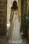 Deep V-Neck A Line Wedding Dresses Soft France Lace ZW955