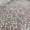 Leaf Embroidery Beadings Lace Material Dress Luxury Fabic SPF042