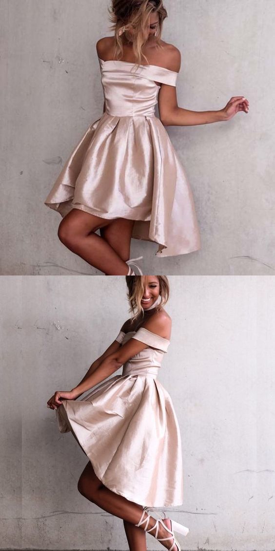 Pearl Pink A Line Short Homecoming Dress TANYA BRIDAL Pearl Pink A Line Short Homecoming Dress TANYA BRIDAL