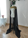 Black Luxury Beaded Wedding Cape Gold Beads Fashion Bridal Shawl Afrcan Event Evening Accessories Long Cape DJ131