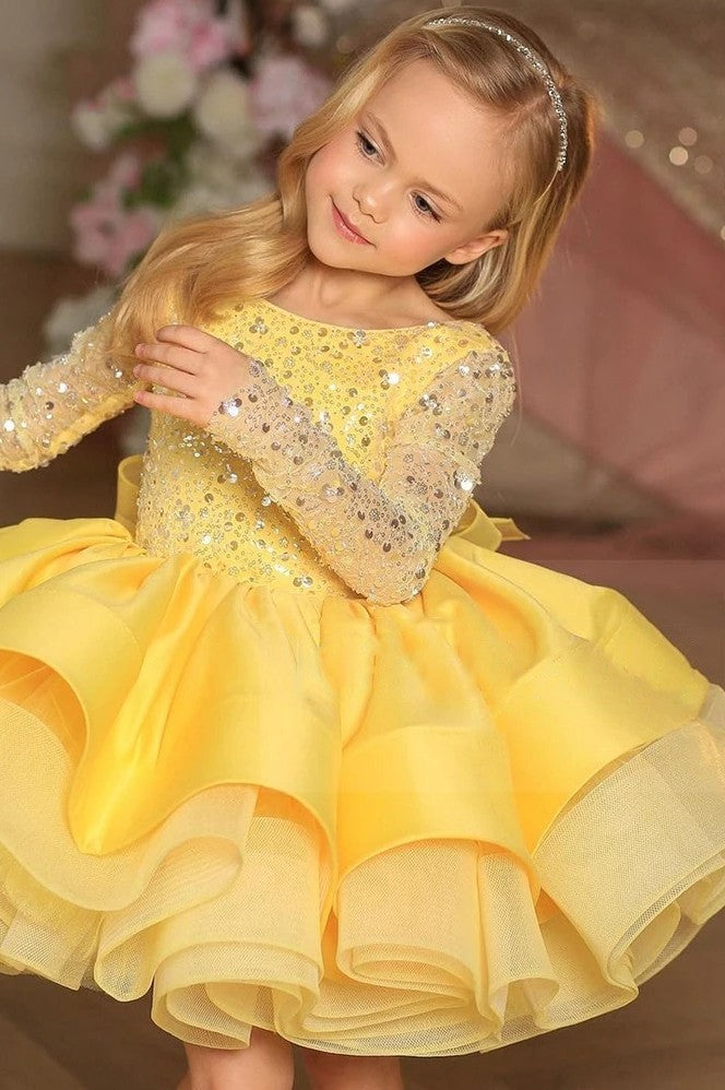 Blue Flower Girl Dresses Sequin Baby Girl Dress Puffy Princess TANYA BRIDAL Blue Flower Girl Dresses Sequin Baby Girl Dress Puffy Princess TANYA BRIDAL