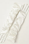 Simple Long Wedding Gloves Silk Satin
