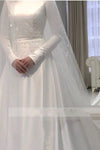 Vestido De Novia Long Sleeves Muslim Bridal Wedding Gown