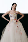 Sweetheart Tulle Skirt Wedding Dresses With Colorfull Emboridery DW760