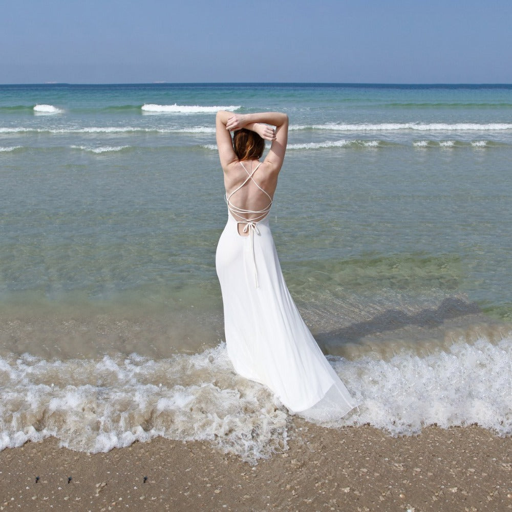 Summer Beach Chiffon A Line Simple Wedding Dresses TANYA BRIDAL Summer Beach Chiffon A Line Simple Wedding Dresses TANYA BRIDAL
