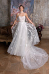 Wedding Dresses Boho Lace Up Leaf Flower 3D Charming Bridal Gowns ZW741