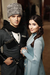 Light Blue Muslim Wedding Dresses Luxury Beads Noivas ZW802