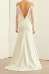 Mermaid Soft Satin Wedding Dresses Backless Bridal Gowns Noivas ZW861
